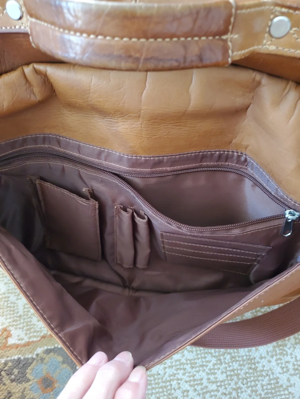 Wilsons Leather Messenger Laptop Briefcase Business Travel Carryon Bag
